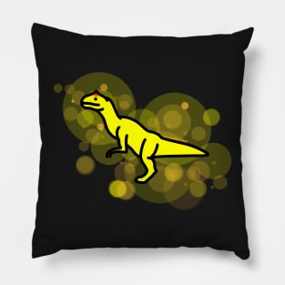 Yellow Allosaurus Rainbow Dinosaurs Series Pillow