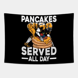 Pancakes Served All Day - Football Tapestry