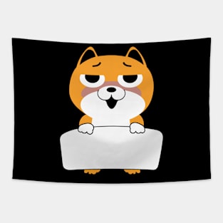 Cute dog cartoon lover Tapestry