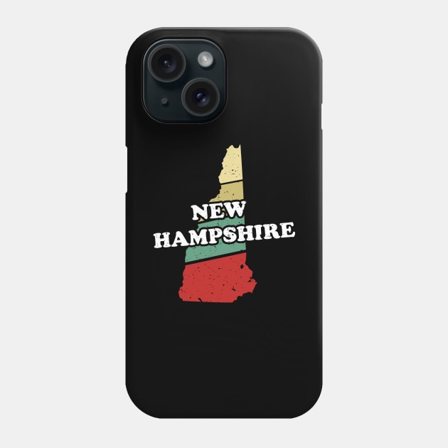 New Hampshire State Vintage Retro Souvenir print Phone Case by Blue Zebra