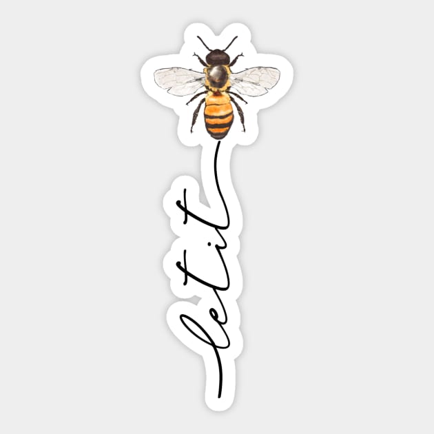 Bee Careful Attention Summer Bee Lover Gift Idea' Sticker