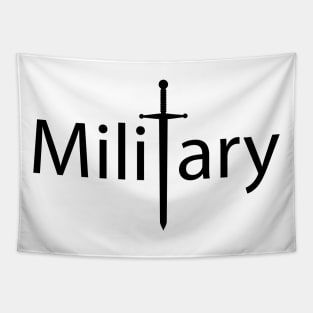 Military artistic typography design Tapestry