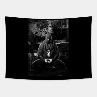 Ninja Shinobi meditation kanji Tapestry