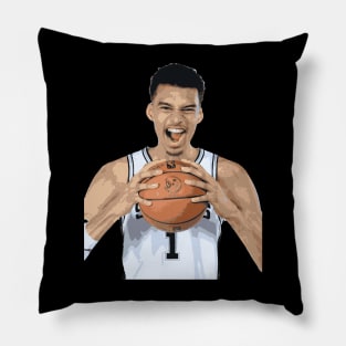 Victor Wembanyama Vector Art Pillow