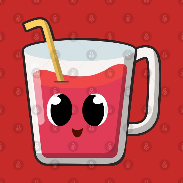 kawaii Cute apple fruit juice drink by ARTBYHM