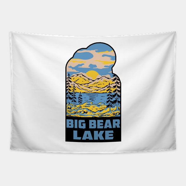 Big Bear Lake California CA Tapestry by TravelTime