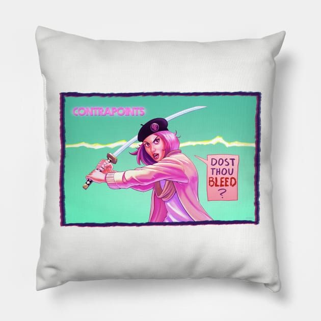 Dost Thou Bleed? Pillow by Skutchdraws