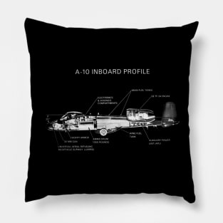 Fairchild Republic A-10 Thunderbolt II (white) Pillow