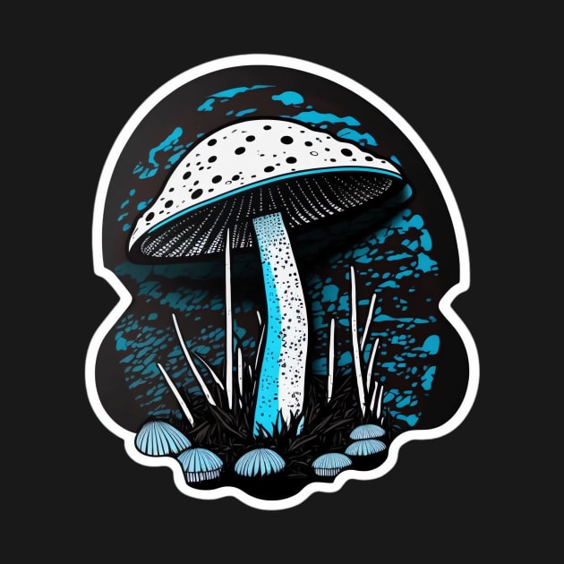 Trippy Blue Shroom by thatmacko