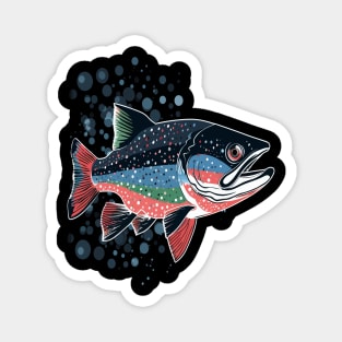 Patriotic Salmon Magnet