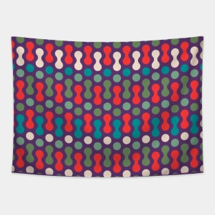 Red, Cream, Mint | Formas coloridas lineales | Linear colorful shapes | 線形のカラフルな形 | Formes colorées linéaires | Lineare bunte Formen | Forme colorate lineari Tapestry