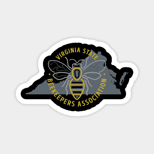 VSBA LOGO YELLOW LETTERING Magnet by Virginia State Beekeepers