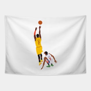 Kyrie Irving Shot Over Brandon Knight Tapestry