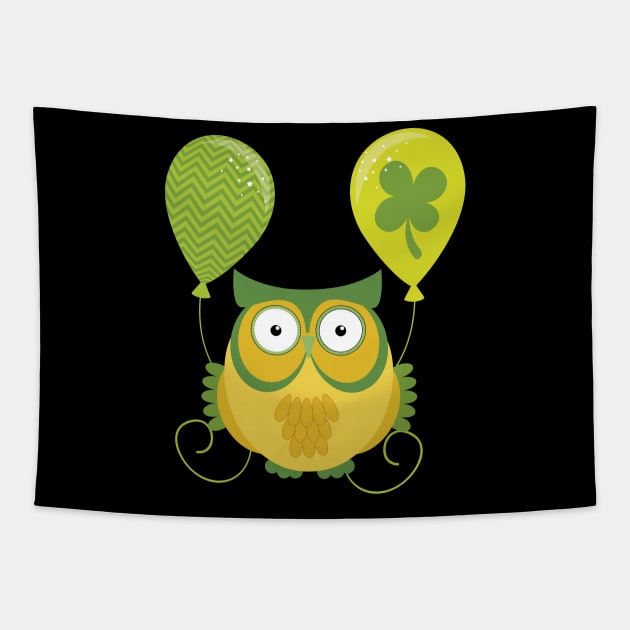 St. Patrick's Day Owl Tapestry by BK55