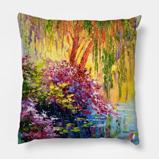 Willow by the pond Pillow