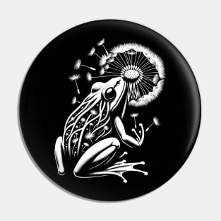 Dandelion Frog Pin