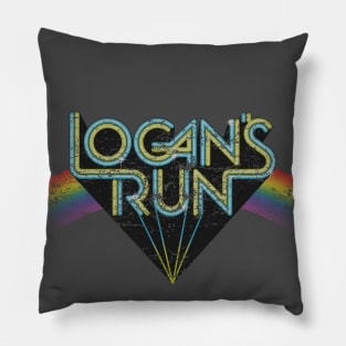 Logan's Run Logo (aged and weathered) Pillow