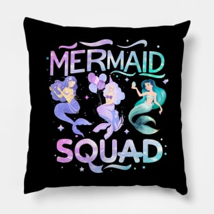 Mermaid Squad Mermaid birthday Pillow