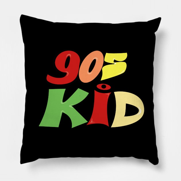 90s kid retro Pillow by Snappy Cart