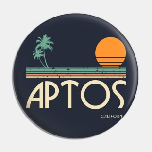 Aptos California Sunset and Palm Trees Pin