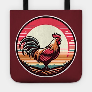 Rooster with sunrise Tote