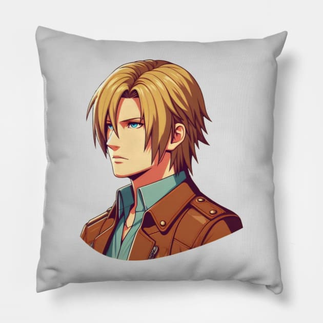 Leon Kennedy Pillow by Crimson Tee's 