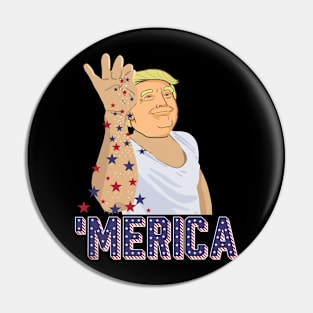 Trump Bae Funny 4th of July Trump Salt Freedom Pin