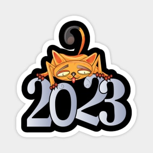 Happy New Year Cats 2023 Magnet