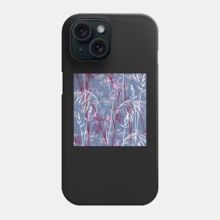 Wild grasses - gray-red Phone Case