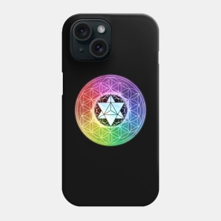 Colorful Sacred Geometry Merkaba Phone Case