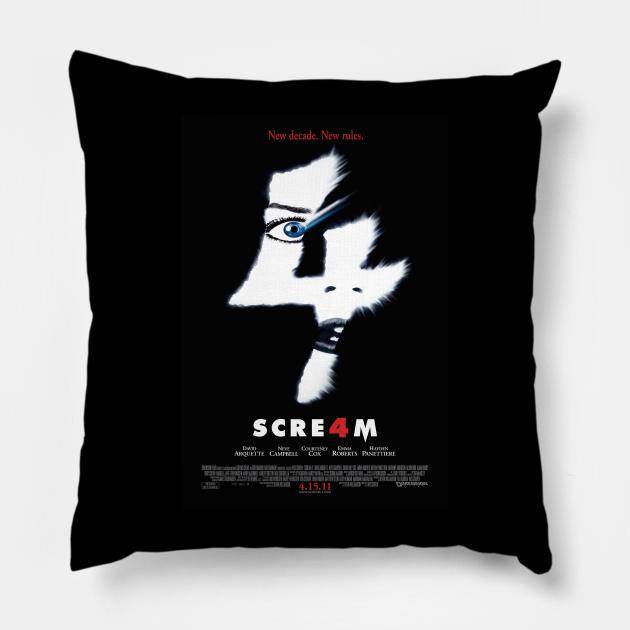 Scream 4 Movie Poster Pillow by petersarkozi82@gmail.com