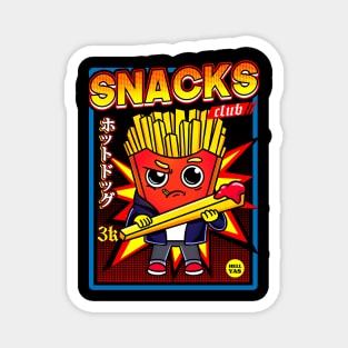Snacks club fries Magnet