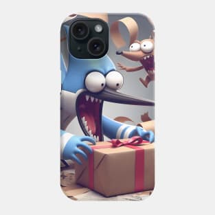 Festive Park Adventures Unveiled: Regular Show Christmas Art for Iconic Cartoon Holiday Designs! Phone Case