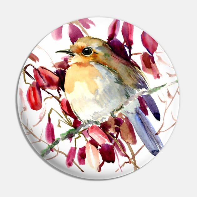 Robin Bird Pin by surenart