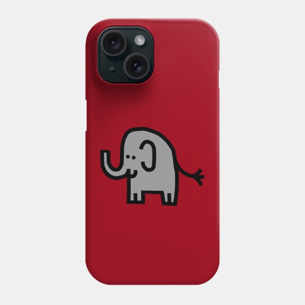 Minimal Animals Ultimate Gray Elephant Self Portrait Phone Case by ellenhenryart