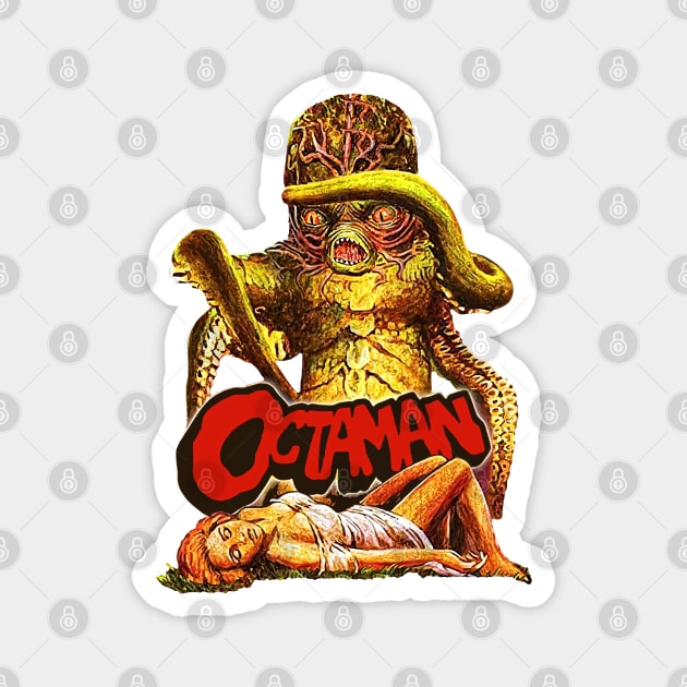 Retro Octaman Cult Classic Horror Monster Fan Art Magnet by darklordpug