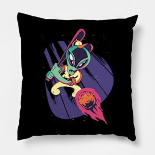 Baseball Lover Alien Batter Pillow