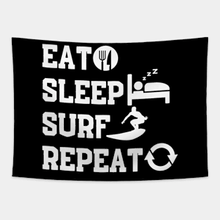 Eat Sleep Surf Repeat Tapestry