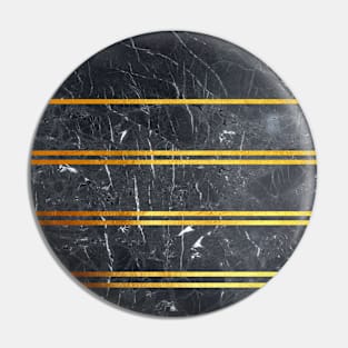 Gold Lines Grey Marble Pin