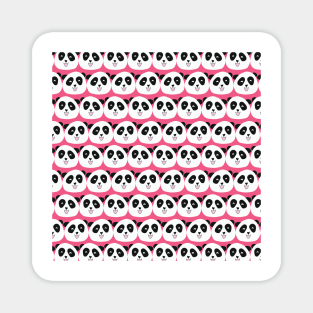 Cute Pandas Pink Magnet