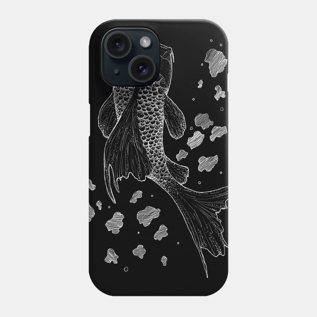 Splash - Chalkboard style, koi fish, animals Phone Case by Inspirational Koi Fish