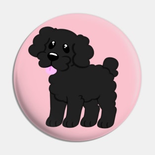 Simple Black Poodle - Pink Pin