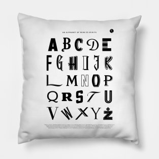 An Alphabet of Wines & Spirits Pillow