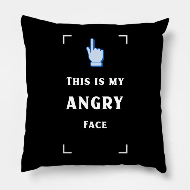 My angry face Pillow by JiggyChimp