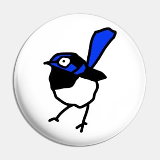 Annabel the Blue Wren Pin