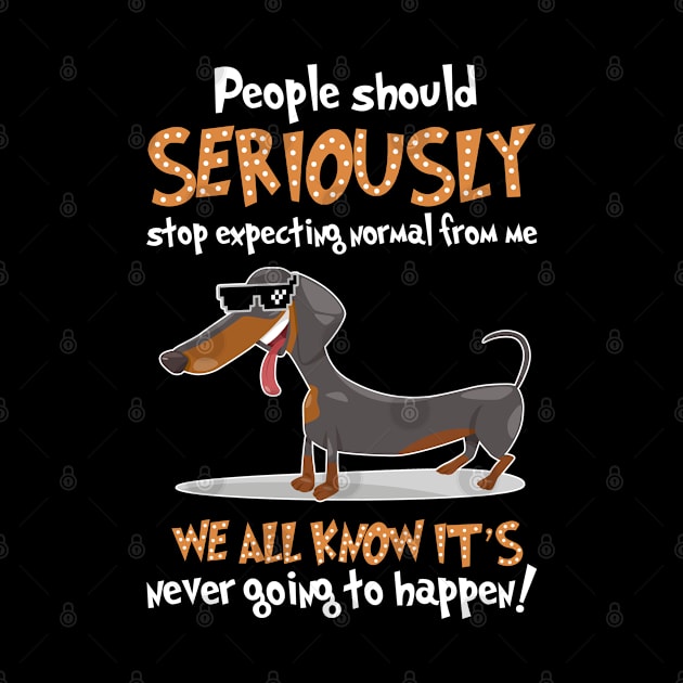 Dachshund People Should Seriously Stop Expecting Normal From Me We All Know It’s Never Going To Happen by dreadtwank