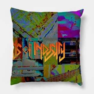 Blacklight Collage Pillow