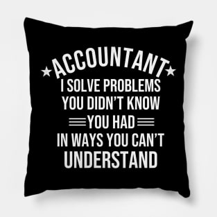 Humorous accounting quote. Funny accountant gift. Pillow