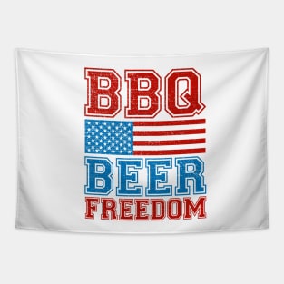 BBQ Beer Freedom Tapestry