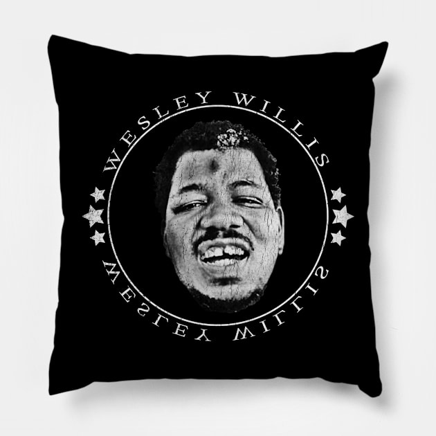 Retro Wesley Willis Pillow by DudiDama.co